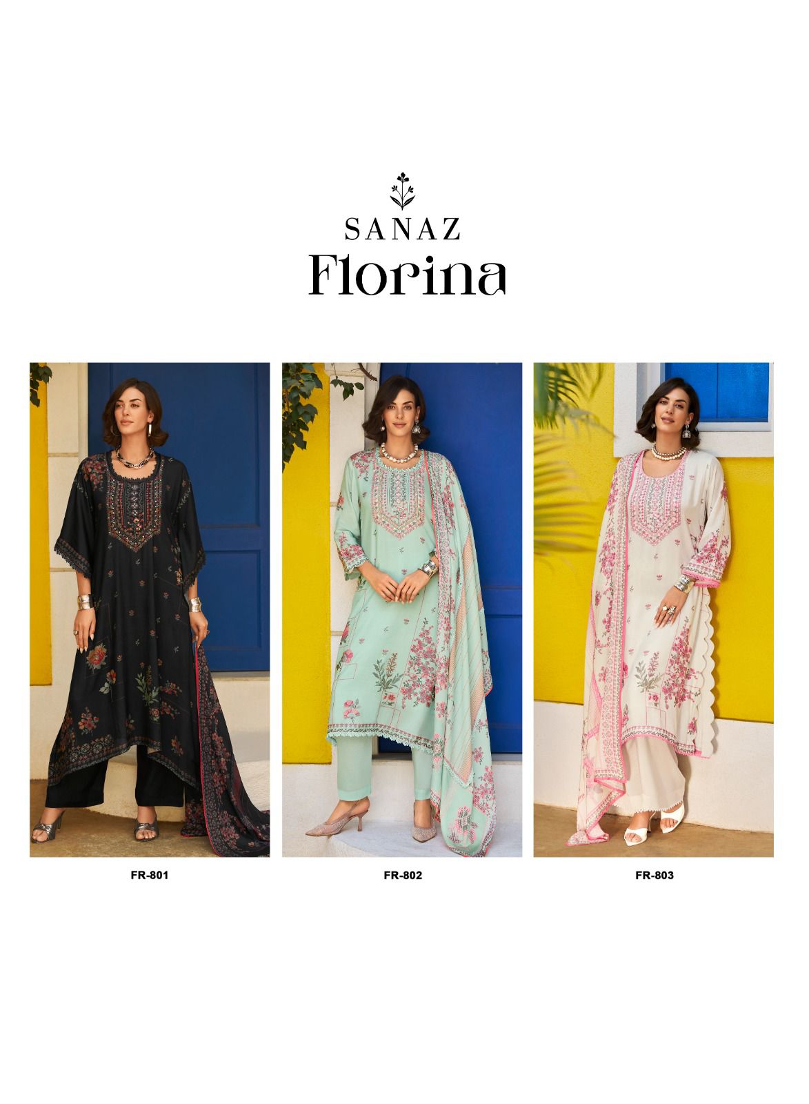 Sanaz... florina muslin ladies suits wholesalers