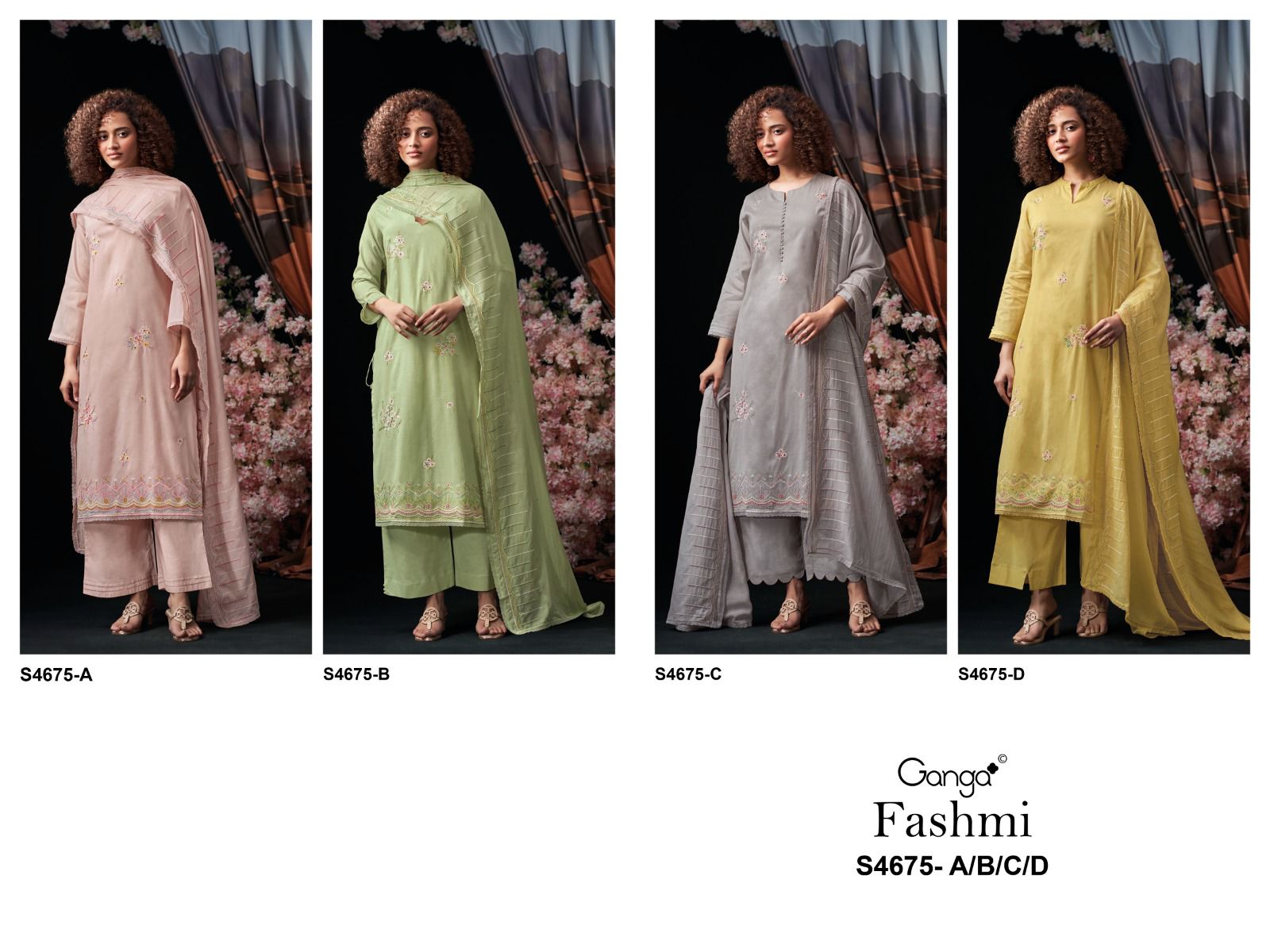 Ganga Fashmi 4675 ladies suits wholesalers