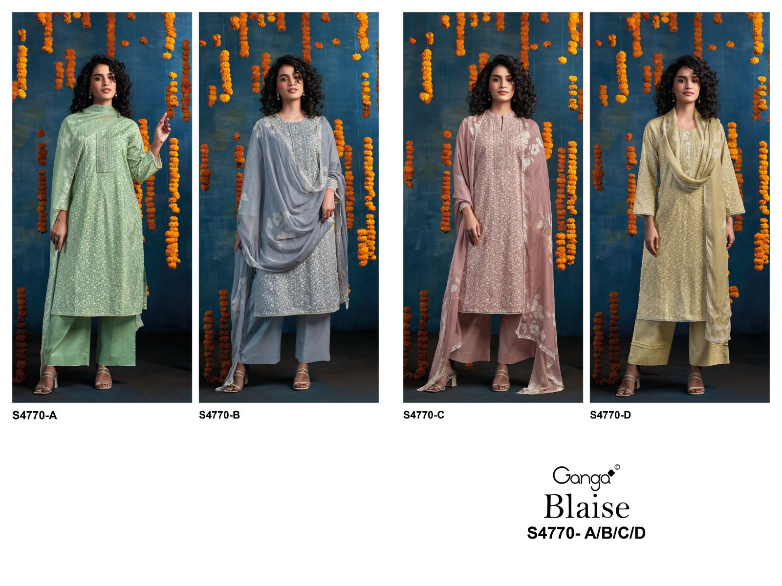 Ganga Blaise 4770 ladies suits wholesalers