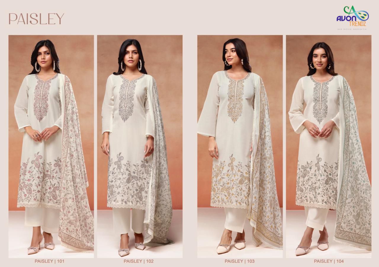 Avon paisley ladies suits wholesalers