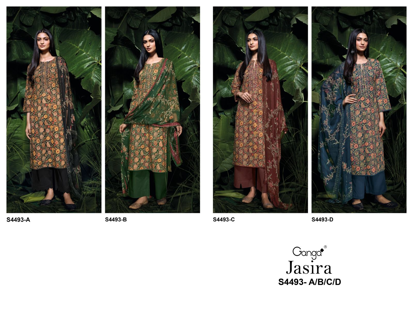Ganga Jasira 4493 ladies suits wholesalers