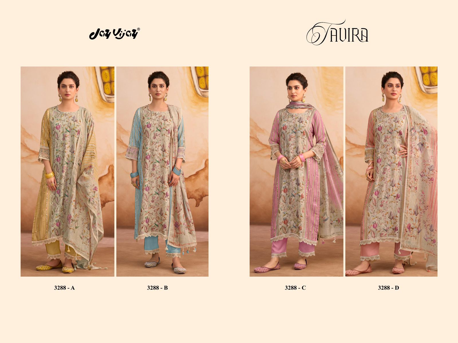 Jay Vijay Tavira ladies muslin suits wholesalers