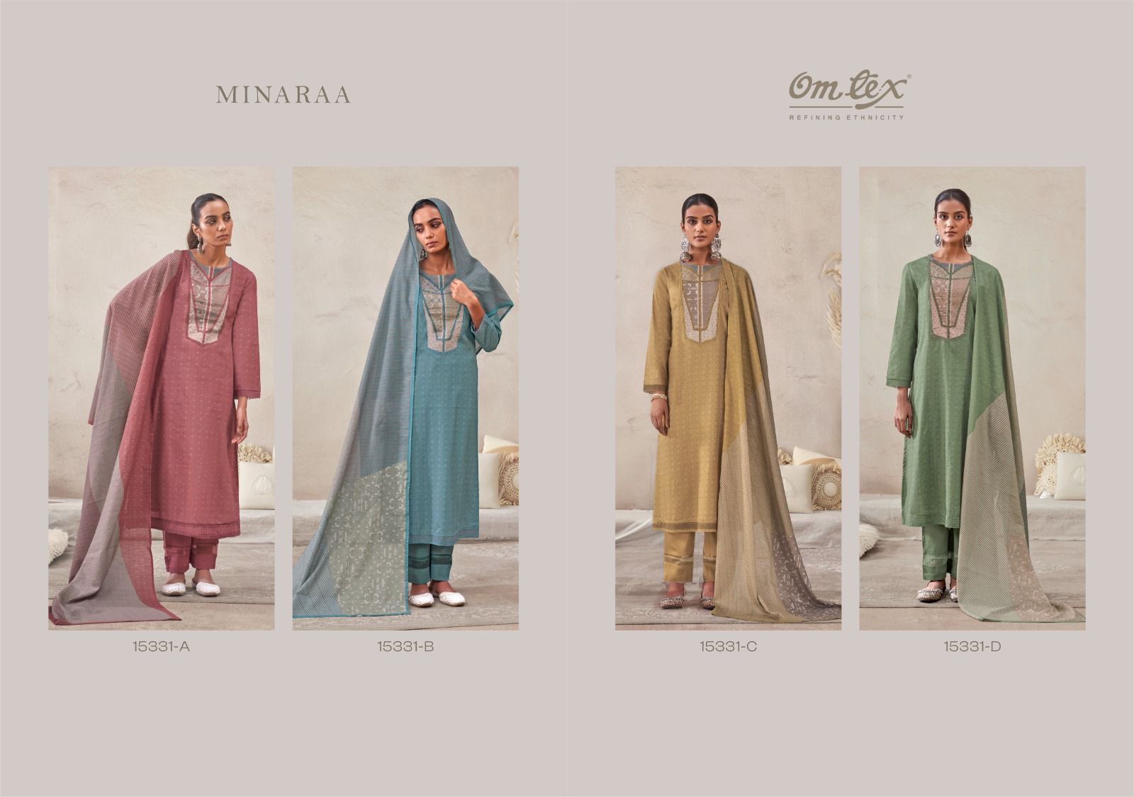 Omtex Minaraa cotton ladies suits wholesalers