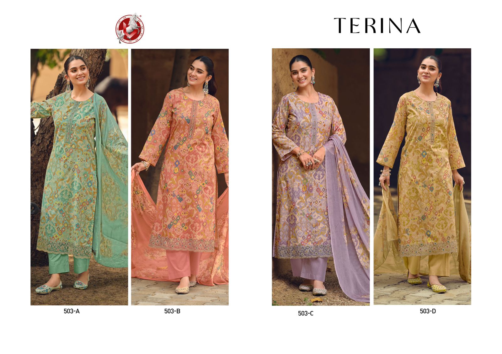 Vivek Terina cotton lawn digital print ladies suits wholesalers