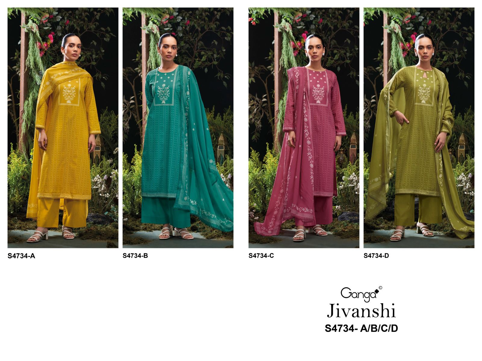 Ganga Jivanshi 4734 ladies suits wholesalers