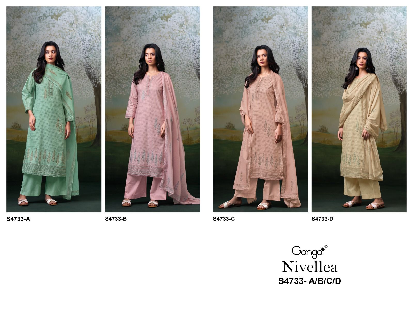 Ganga Nivellea 4733 Ladies suits wholesalers