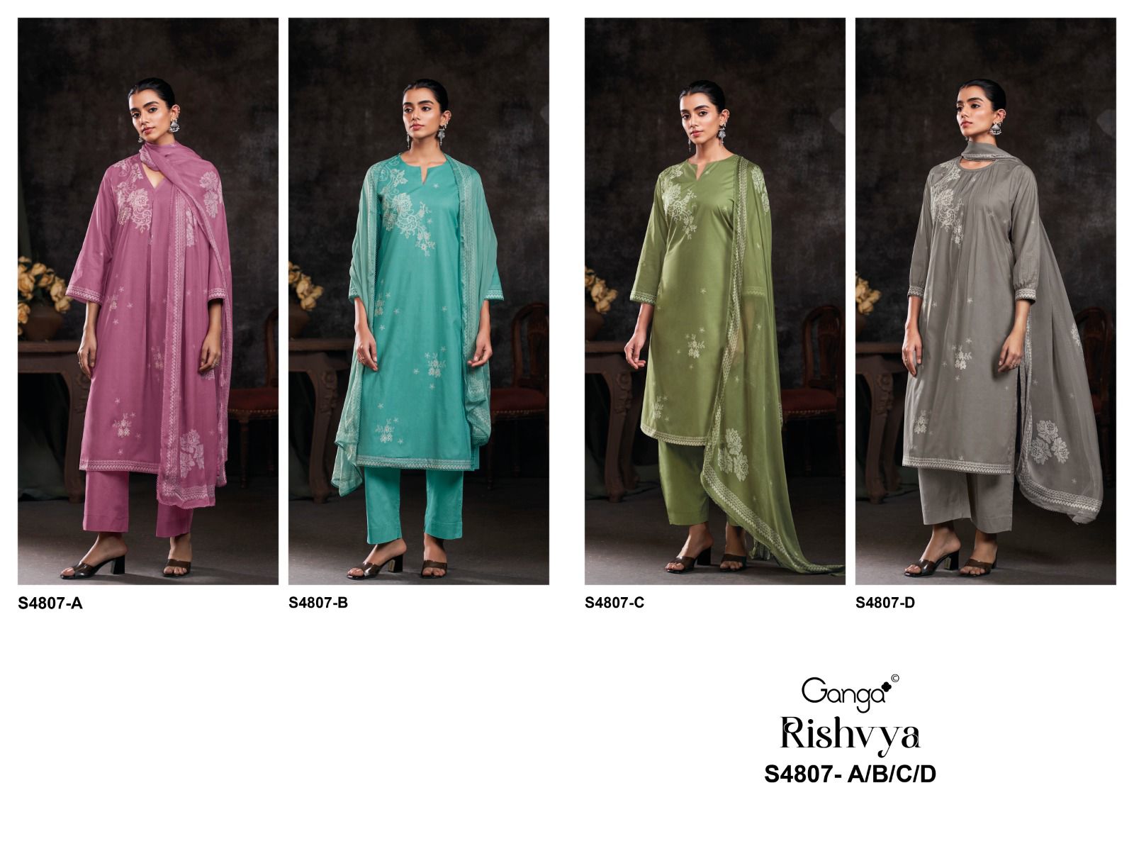 Ganga Rishvya 4807 ladies suits wholesalers