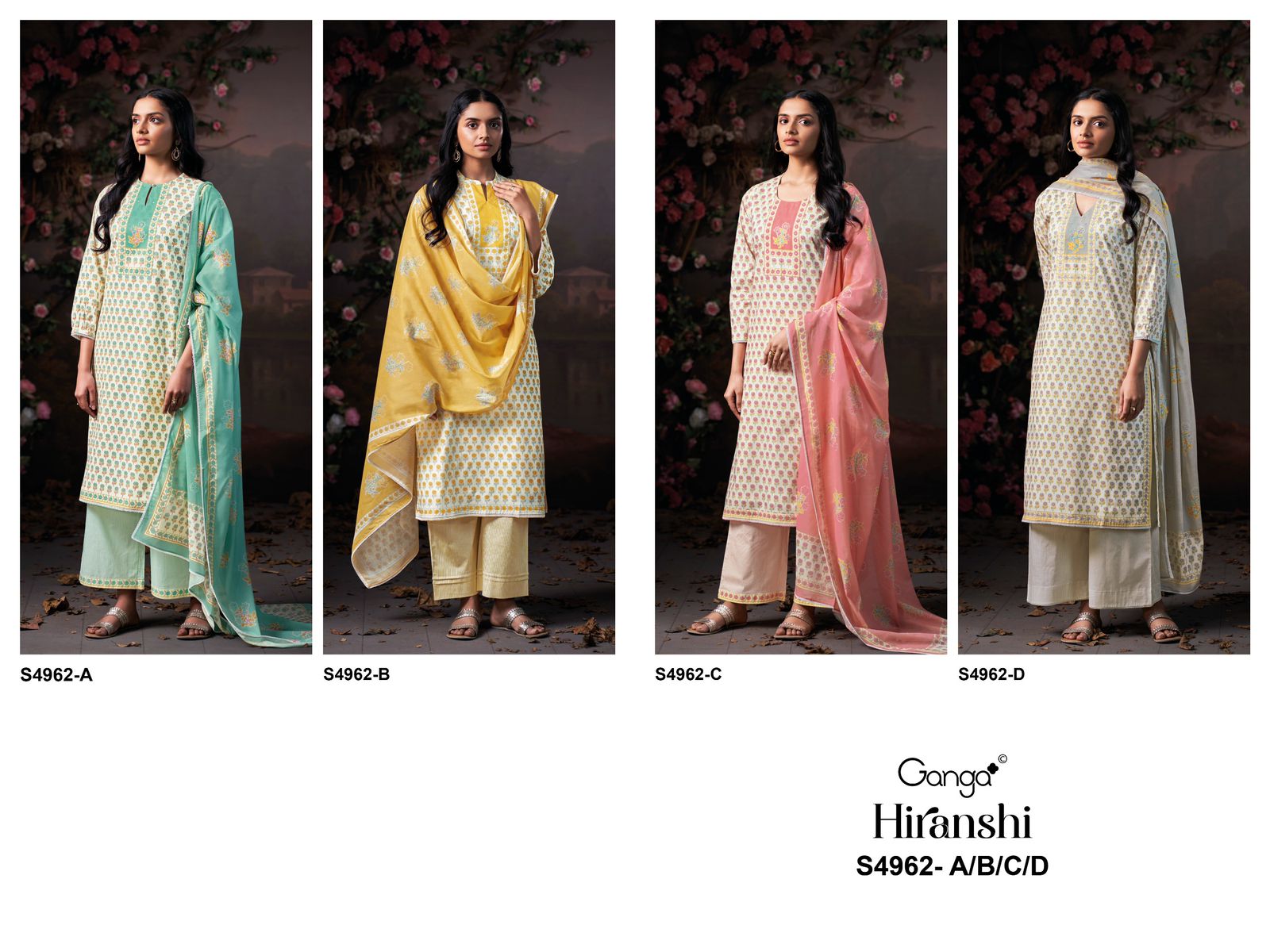 Ganga Hiranshi 4962 ladies suits