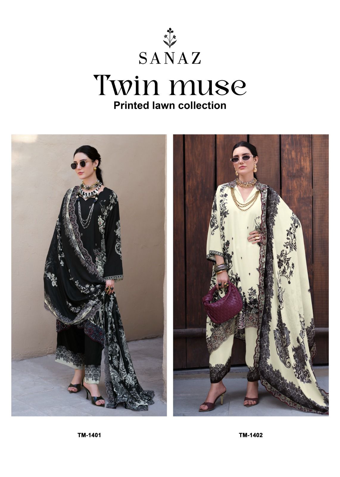 Twin Muse by Sanaz ladies suits wholesalers