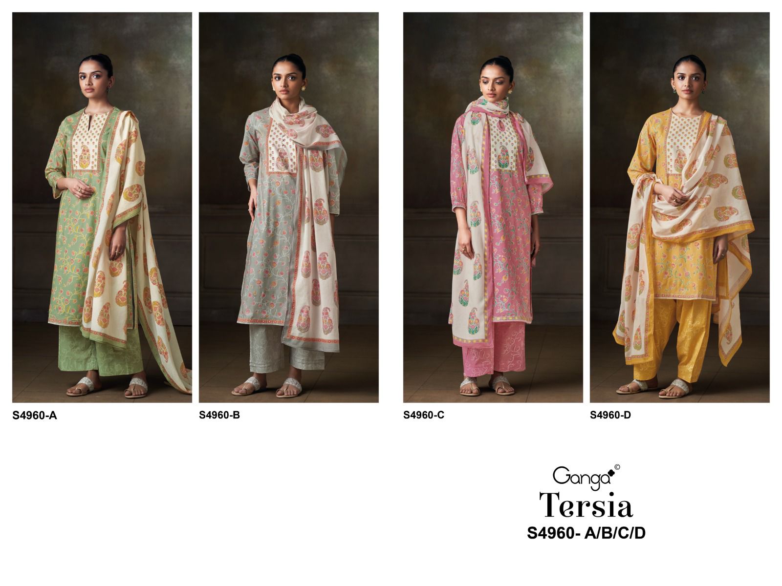 Ganga Tersia 4960 ladies suits wholesalers