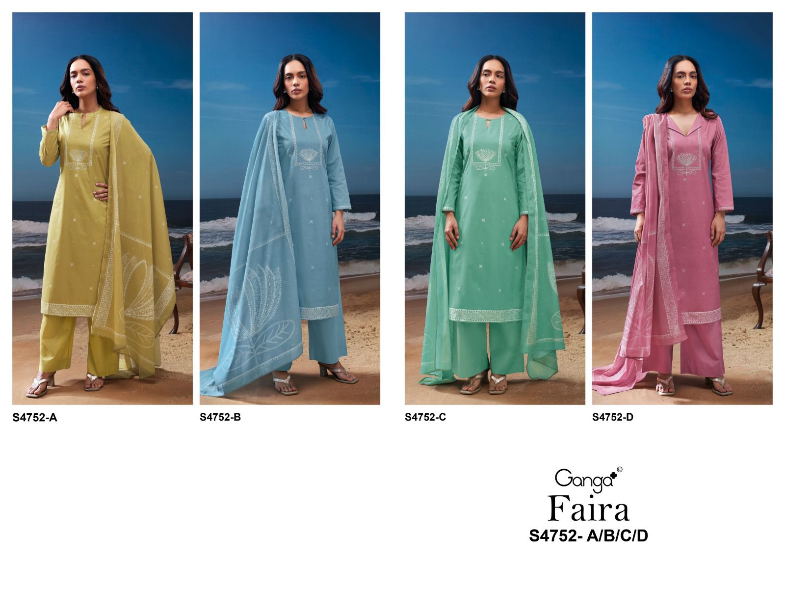 Faira 4752 by Ganga ladies suits wholesalers