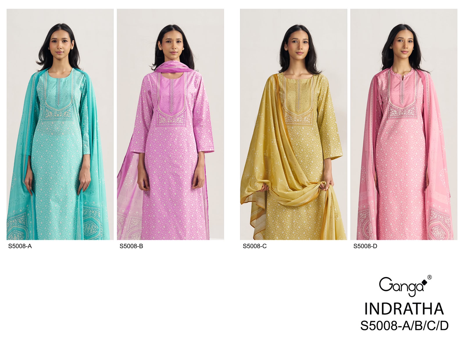 Ganga Indratha 5008 ladies suits