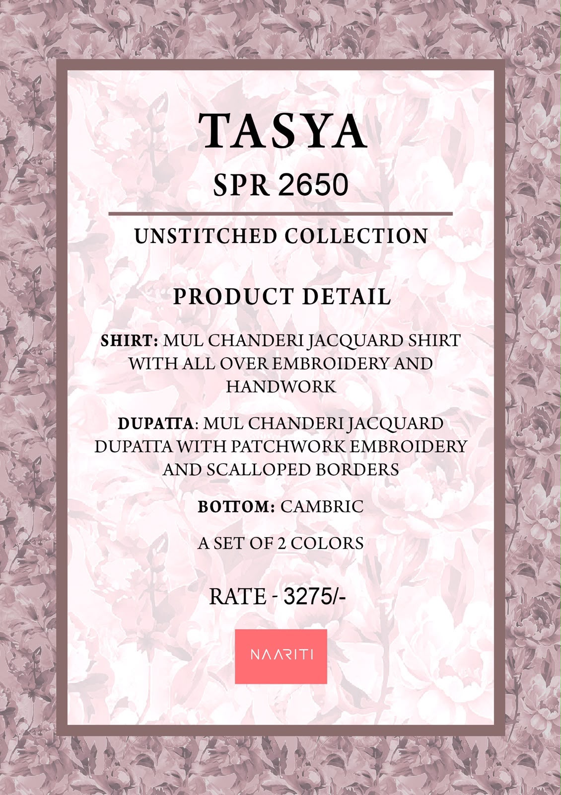 Naariti Tasya ladies suits wholesalers