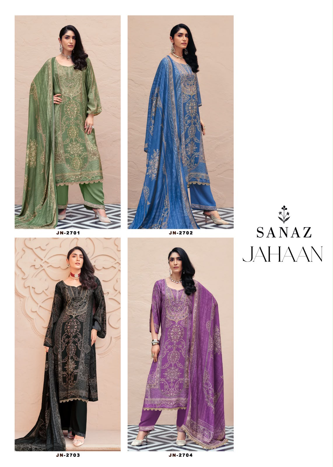 SANAZ JAHAN LADIES SUITS WHOLESALERS