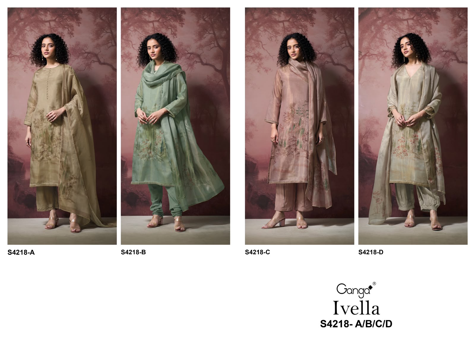 Ganga Ivella 4218 ladies suits wholesalers