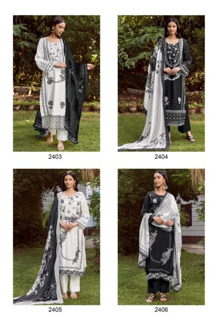 Kimora Roshnai - 4 Piece Muslin Suit Set