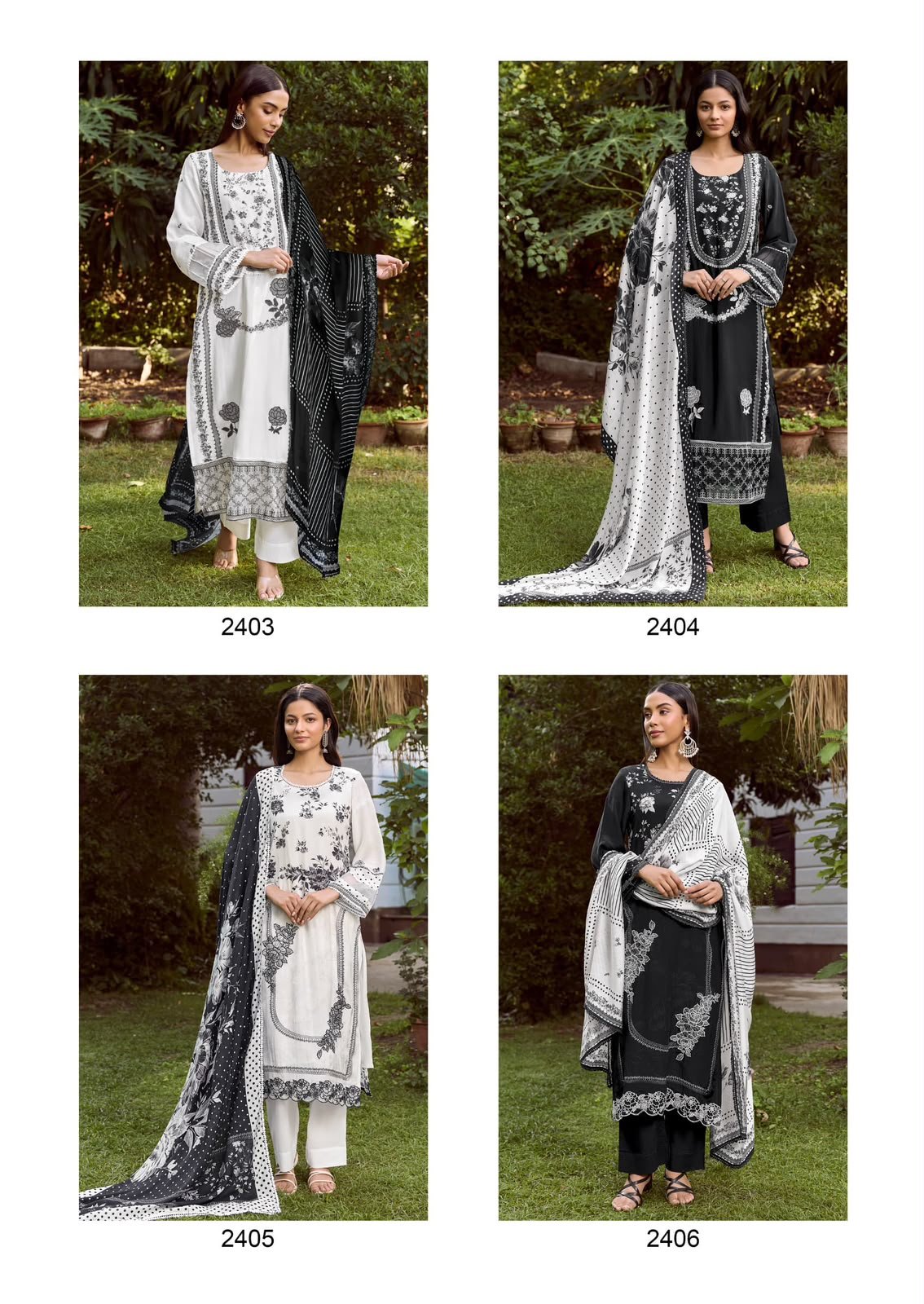 Kimora Roshnai - 4 Piece Muslin Suit Set