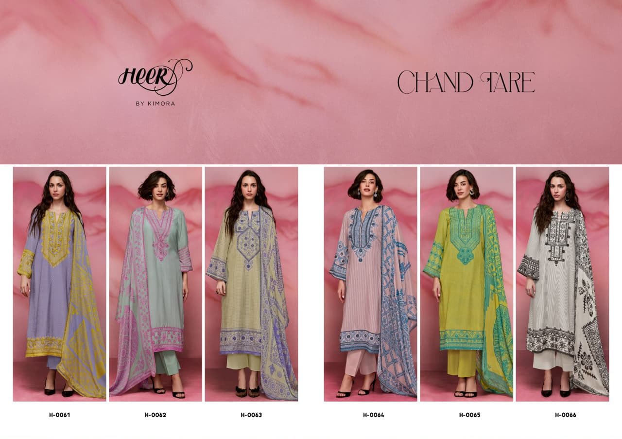 Kimora Chand Tare - 6 Piece Muslin Suit Set
