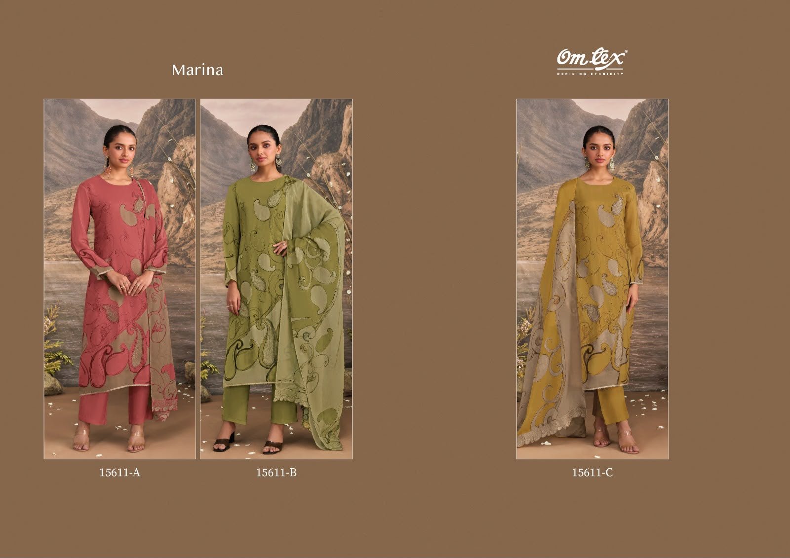 Omtex Marina ladies organza ladies suits