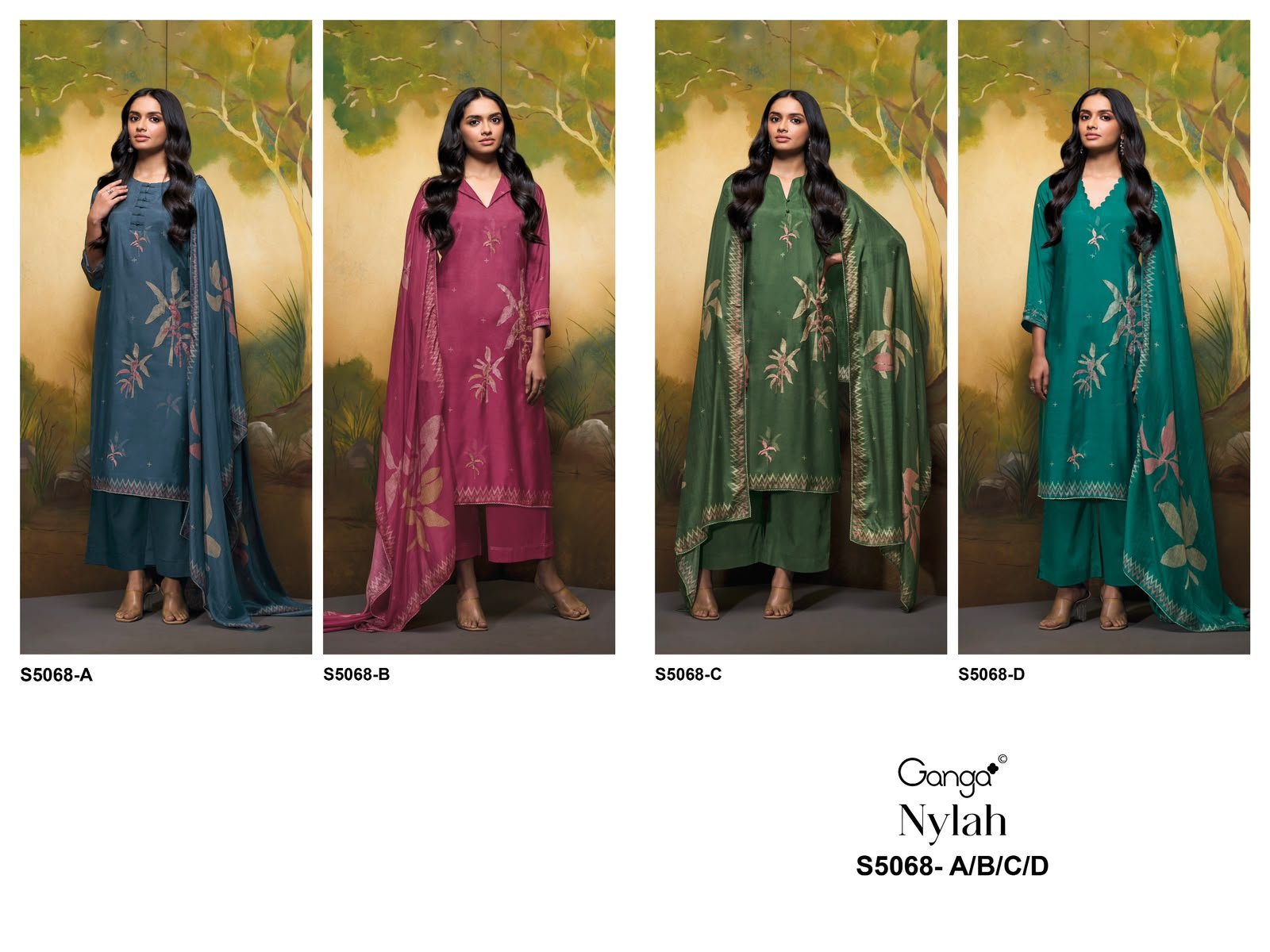 Ganga Nylah 5068 ladies suits wholesalers