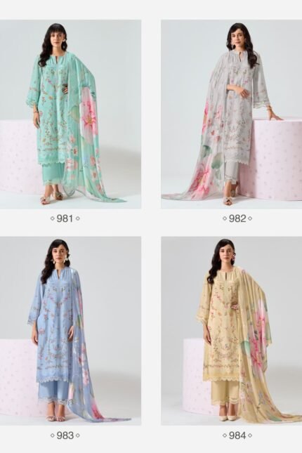 Kimora Nigaar Muslin Embroidery Suit