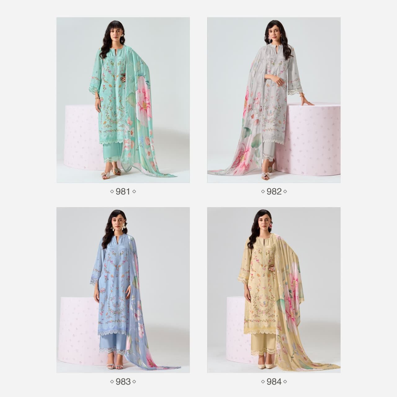 Kimora Nigaar Muslin Embroidery Suit