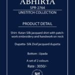 Naariti Abhirya Abhirya Katan Silk Jacquard Suit - 2 Designs @ ₹3050 | Patch Work Hand Work