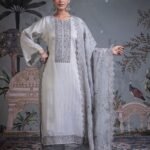 Naariti Nirwaha Silk Jacquard Embroidery Suit @ ₹3350 | Hand Work Organza Dupatta