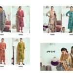 Jay Vijay Hits of Jugnu  Malai Chanderi Embroidery Suit - 6 Designs @ ₹1990 | Kota Dupatta Lace