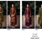 Ganga Muren 5262 Viscose Silk Jacquard Embroidery Suit - 4 Designs @ ₹2165 | Hand Work Jari Lace Border