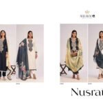 Shurooq Nusrat Pure Muslin Embroidery Suit - 4 Designs @ ₹1195 | Muslin Digital Print