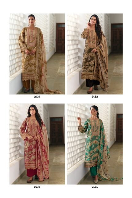 Kimora Tayarian Pure Kanjivaram Jacquard Silk Suit with Muslin Dupatta