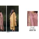 Ganga Aventha 5038 Premium Pure Habutai Silk Hand Work Suit