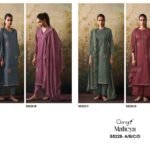 Ganga Maheya 5228 Premium Corduroy Printed Hand Work Suit