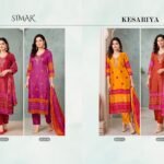 Simar Kesariya Pure Viscose Gajji Silk Suit - 4 Pcs Rate 1795