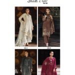 Varsha Shaah E Noor Viscose Pashmina Digital Print Sequence Lace Suit - 4 Pcs Rate 2680