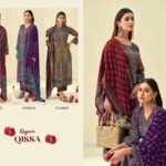 Reyna Qissa Premium Pure Corduroy Digital Print Handwork Lace Suit - 3 Pcs Rate 1795
