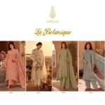 Varsha La Botanique Pin Cord Digital Print Thread Sequence Lace Suit - 4 Pcs Rate 2480