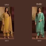 Omtex Urvi Russian Silk Digital Print Embroidery Lace Handwork Suit - 2 Pcs Rate 2095