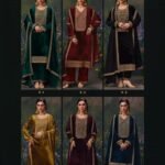 Aiqa Elegance Velvett Collection Viscose Velvet Heavy Khatli Work Suit - 6 Pcs Rate 3671