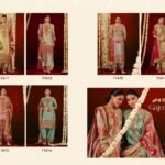 Jay Vijay Gajrare Pure Silk Brocade Jacquard Digital Handwork Suit - 6 Pcs Rate 3250