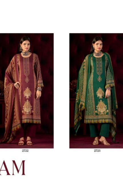 Kaavish Ilham Pure Viscose Pashmina Digital Print Embroidery Suit - 4 Pcs Rate 1295