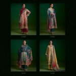 Kimora Sufi Pure Zari Silk Digital Print Handwork Pitta Embroidery Suit - 4 Pcs Rate 2250