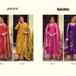 Jay Vijay Rakshita Pure Bemberg Chiniya Silk Jacquard Applique Patch Embroidery Suit - 4 Pcs Rate 2890