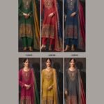 Sadhana Fashion Rosa Pure Viscose Pashmina Digital Print Heavy Khatli Work Suit - 6 Pcs Rate 1395